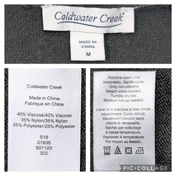 Coldwater Creek Olive Green Long Cardinal One Button Pockets Casual Fit Size M - Picture 6 of 6